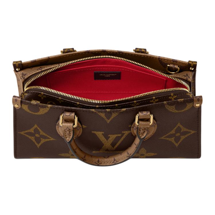 Женская сумка Louis Vuitton ONTHEGO EAST WEST Chain (коричневая) — фото 3