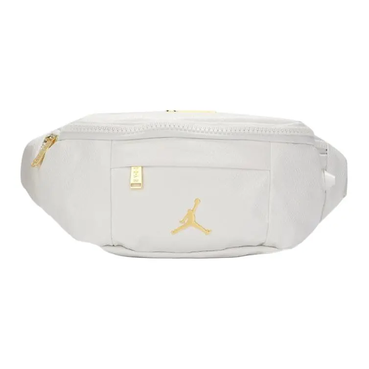 Jordan Synthetic Leather Crossbody Bag, Sling Bag, Fanny Pack Unisex White