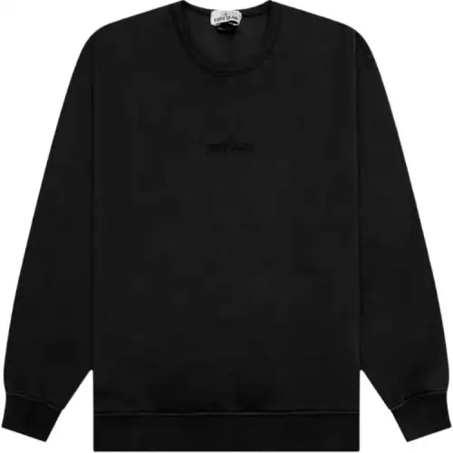 Stone Island Logo Embroidered Crewneck Sweatshirt
