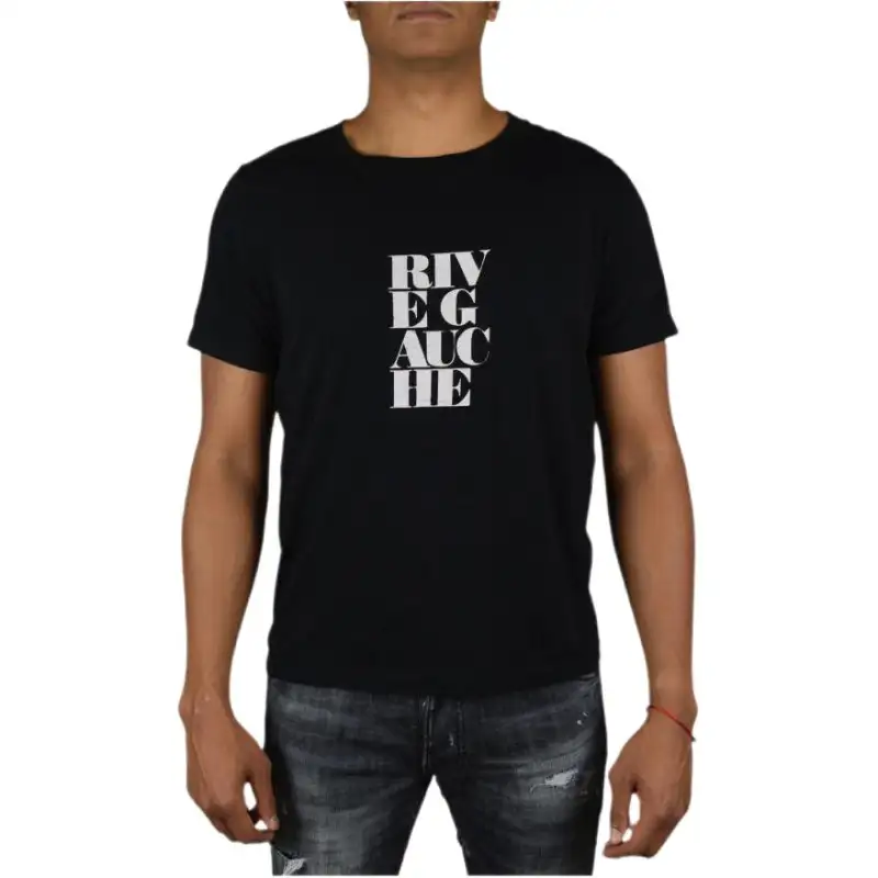 SAINT LAURENT T Shirts Men's Black Crew Neck