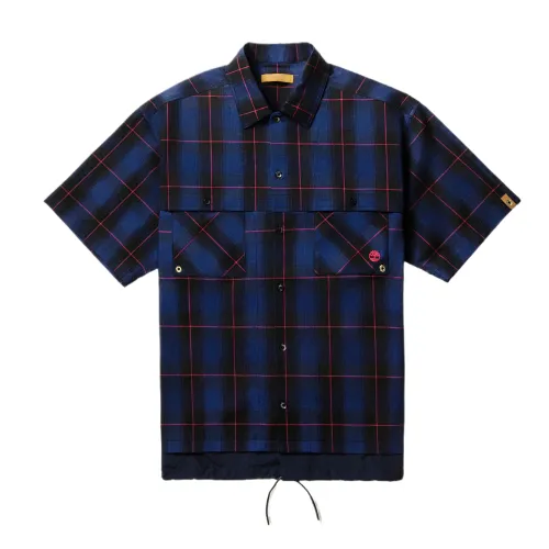 Timberland Shirts Unisex Dark Blue Lapel Moderate