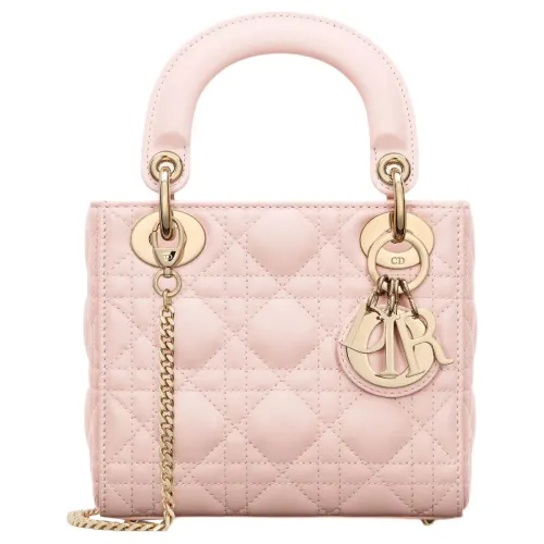 DIOR Lady Dior Sheepskin Handbag, Shoulder Bag, Crossbody Bag, Handbag Mini Women's Rouge Pink