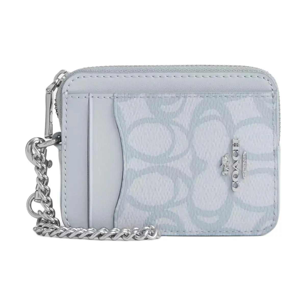 COACH Signature Coated Canvas Card Holders Mini Women's Blue