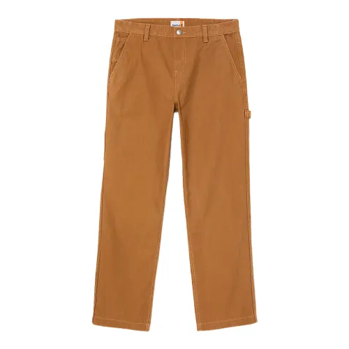 Timberland Casual Pants Men's Orange Moderate Straight Fit Pants