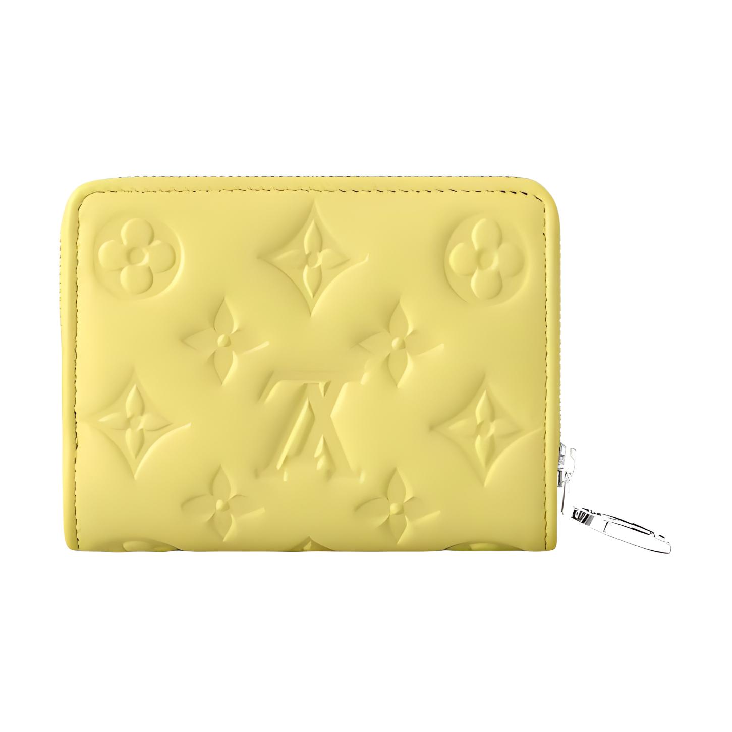 LOUIS VUITTON Lambskin Wallet Women's Yellow