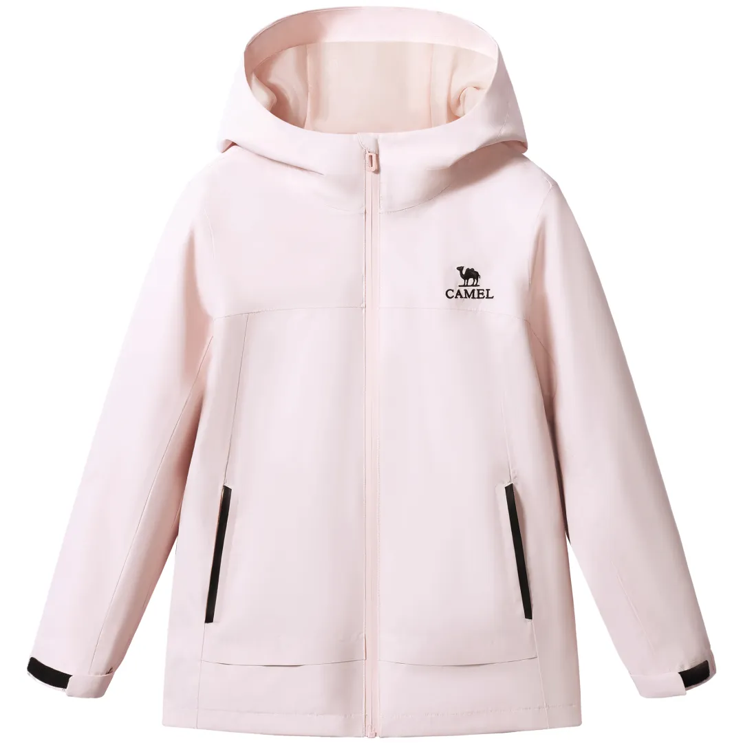 CAMEL Kids Windbreaker Jackets Hooded Moderate