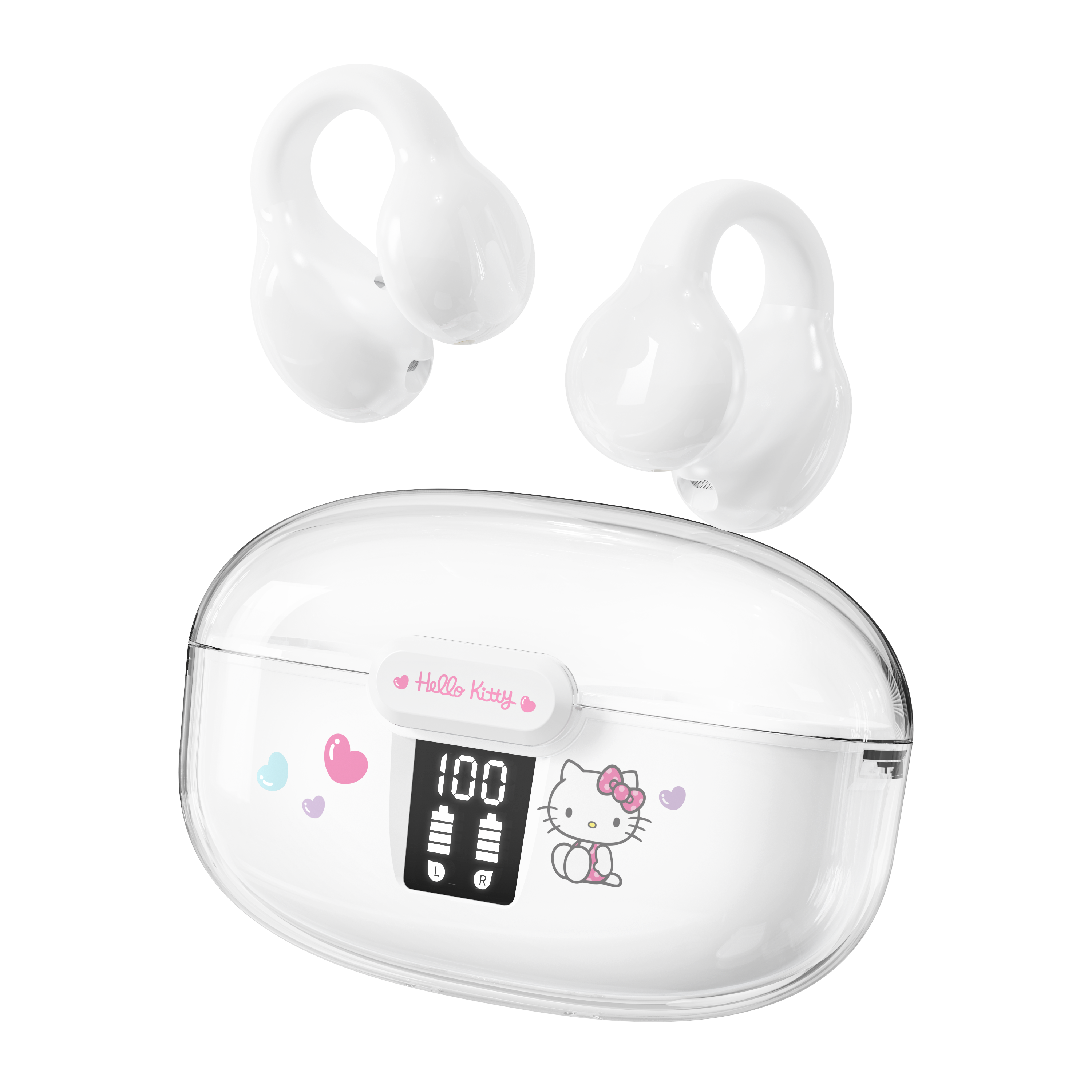Sanrio Sanrio, apple, huawei, smart cute extra-long compatible ear clips, headphones, with LED display