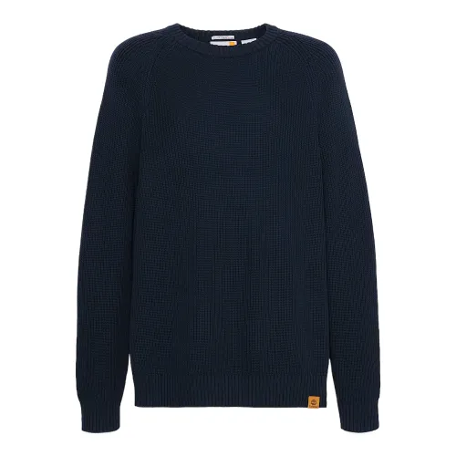 Timberland Sweaters Men's Marine Blue Crew Neck Moderate