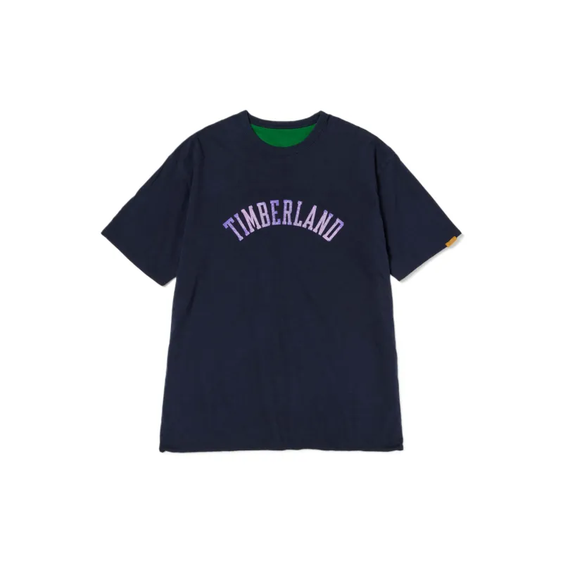Timberland T Shirts Unisex Blue Crew Neck Moderate