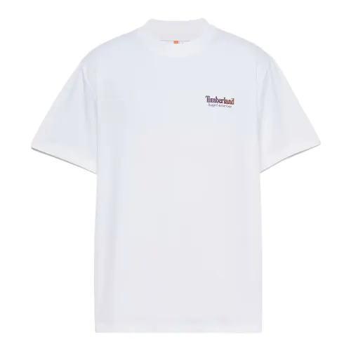 Timberland T Shirts Men's White Crew Neck Moderate