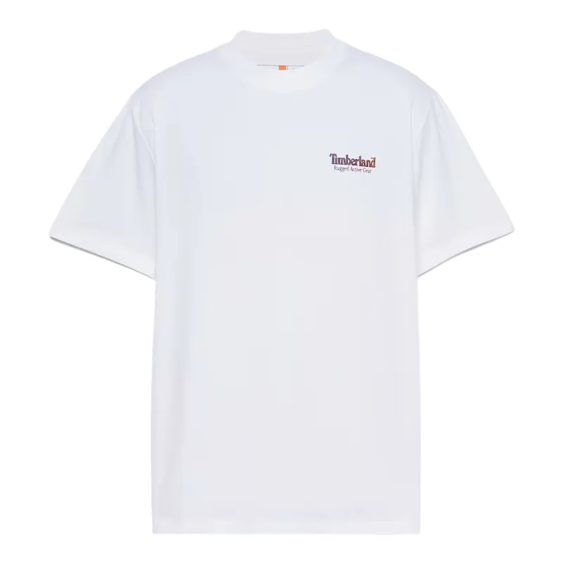 Timberland T Shirts Men's White Crew Neck Moderate
