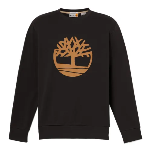 Timberland Sweatshirts Men's Black Crew Neck Moderate Regular