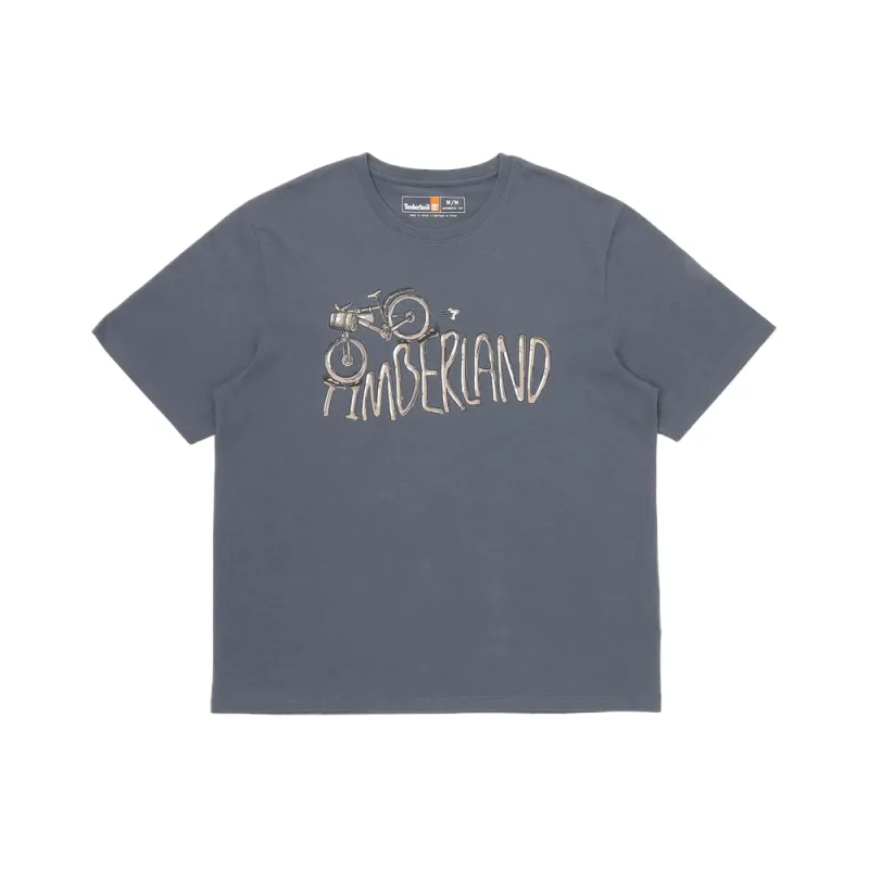 Timberland T Shirts Men's Gray Crew Neck