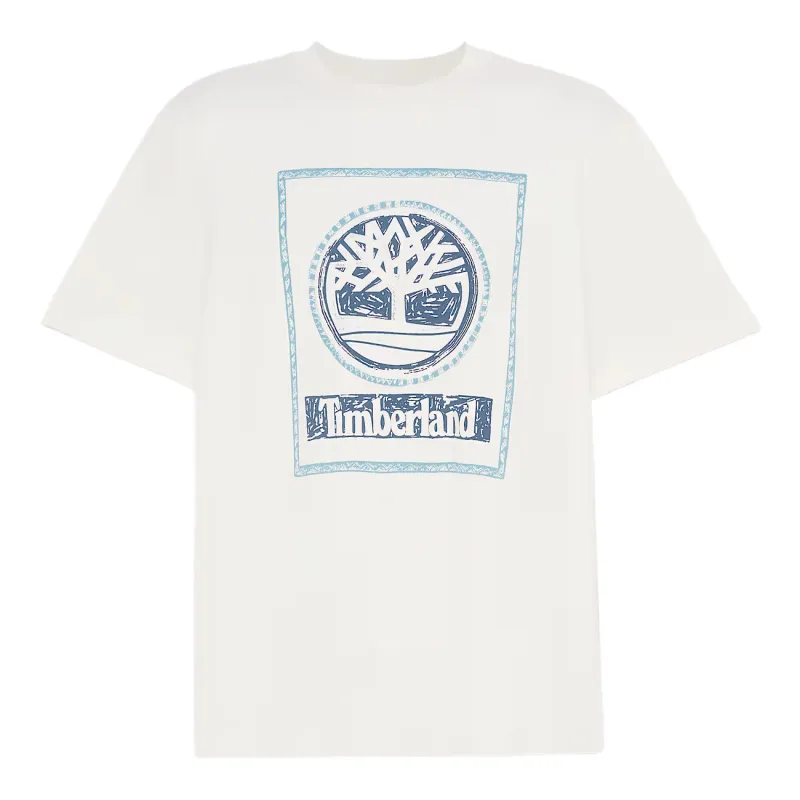 Timberland T Shirts Men's White Crew Neck Moderate
