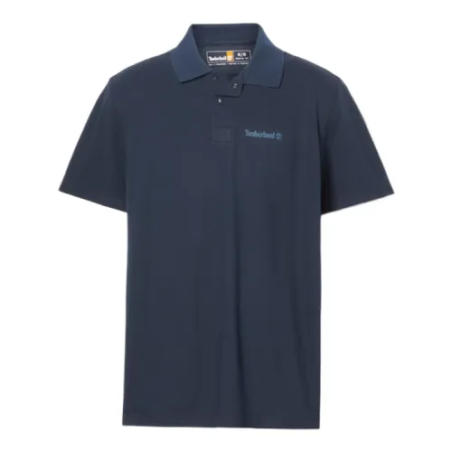 Timberland Polo Shirts Men's Marine Blue Polo Collar Moderate