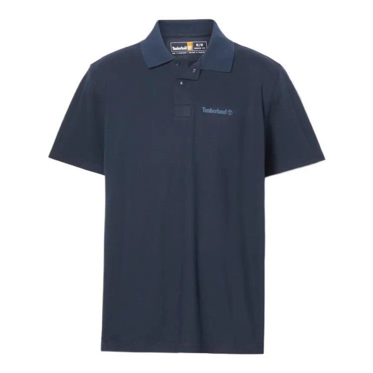 Timberland Polo Shirts Men's Marine Blue Polo Collar Moderate