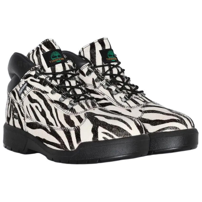 Купить кроссовки Supreme x Timberland Field Boots Black White
