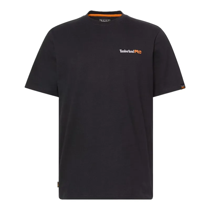 Timberland PRO T Shirts Men's Black Crew Neck Moderate Straight Fit