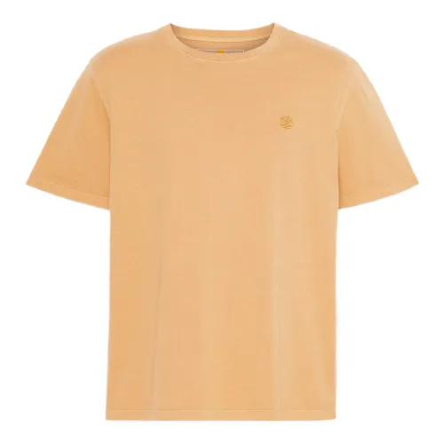 Timberland T Shirts Men's Yellow Crew Neck Thin