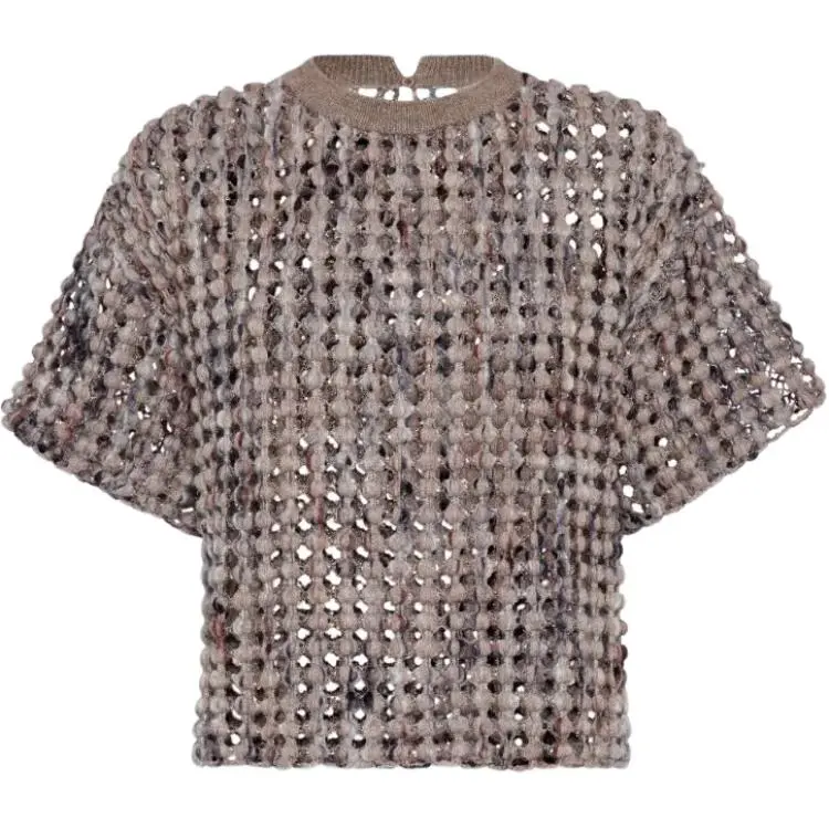Brunello Cucinelli Short Sleeved Knitted Top