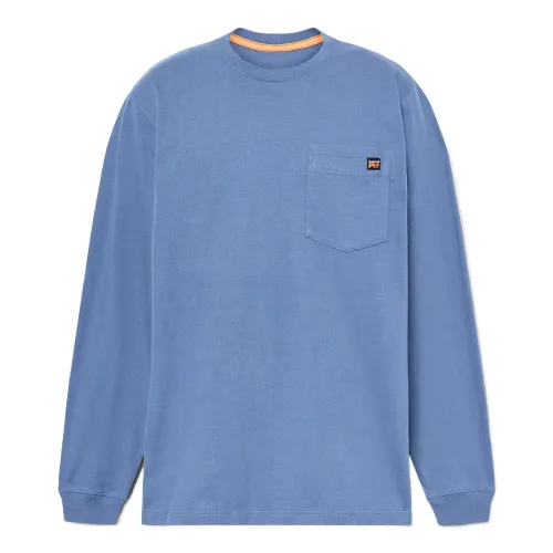 Timberland PRO T Shirts Men's Blue Crew Neck Moderate Straight Fit