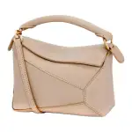 LOEWE Puzzle Soft Grain Calfskin Shoulder Bag, Crossbody Bag, Handbag Mini Women's Sand