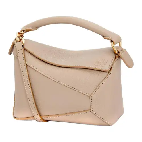 LOEWE Puzzle Soft Grain Calfskin Shoulder Bag, Crossbody Bag, Handbag Mini Women's Sand