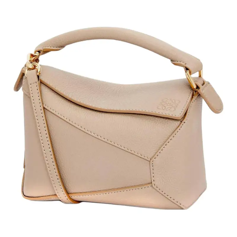 LOEWE Puzzle Soft Grain Calfskin Shoulder Bag, Crossbody Bag, Handbag Mini Women's Sand