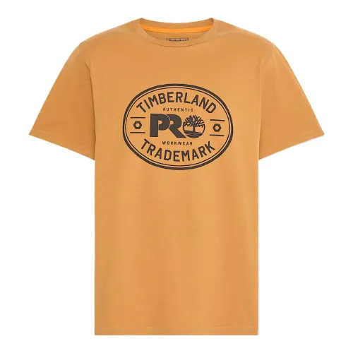 Timberland PRO T Shirts Men's Khaki Crew Neck Moderate