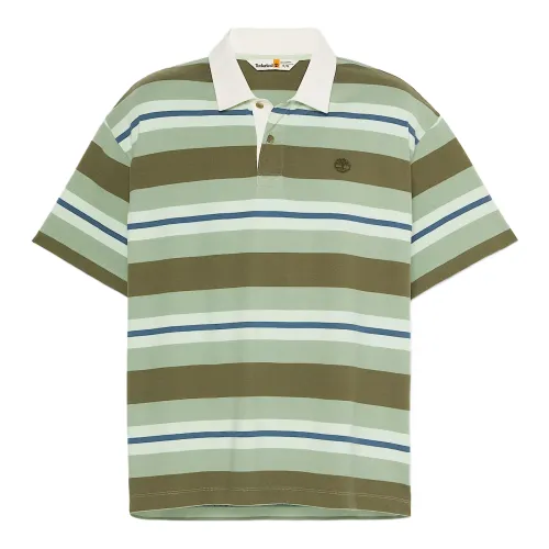 Timberland Polo Shirts Men's Green Polo Collar Moderate