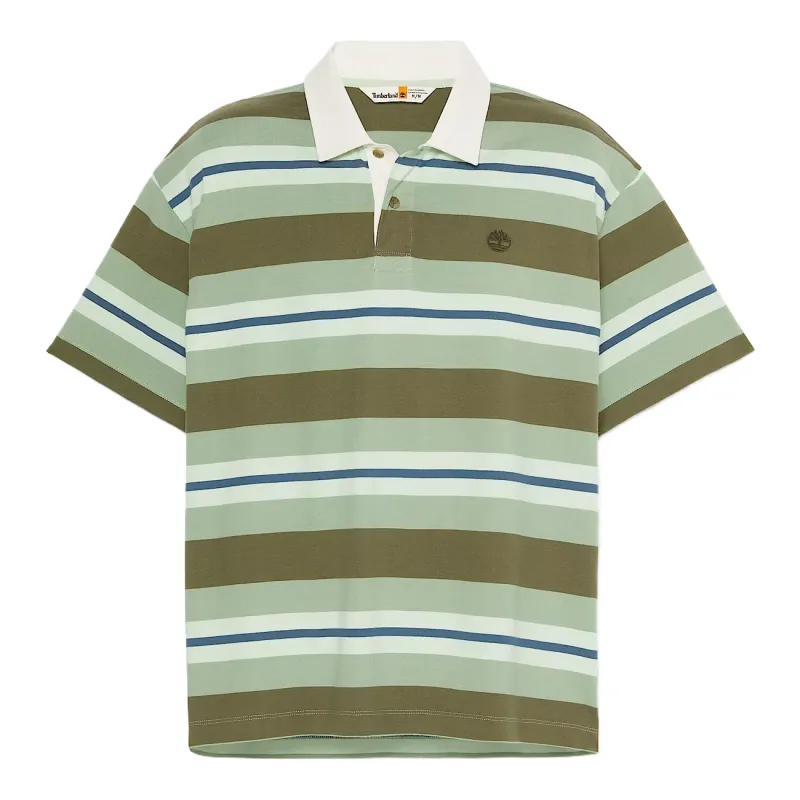 Timberland Polo Shirts Men's Green Polo Collar Moderate