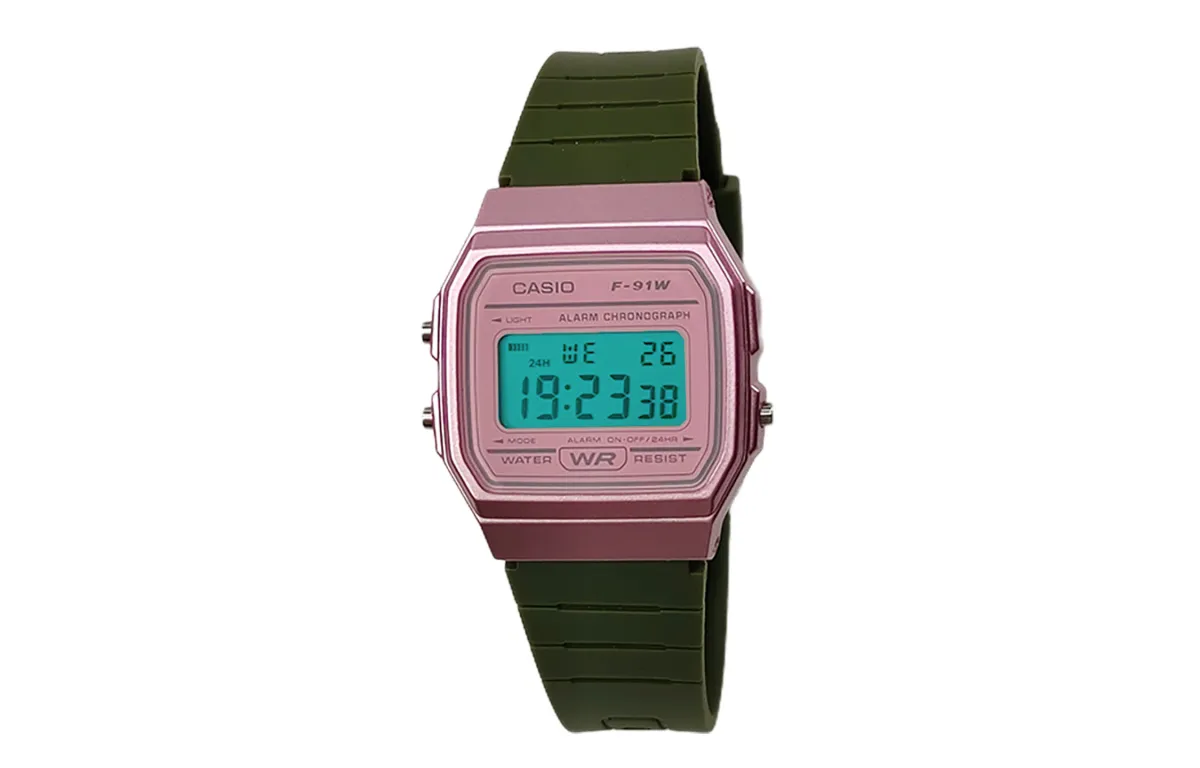 CASIO Custom Collection Quartz Movement Resin Strap Watch Unisex Pink Watch Dial