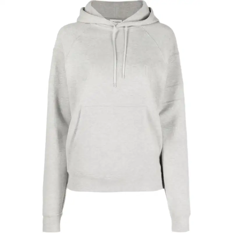 SAINT LAURENT Logo Embroidered Drawstring Hoodie