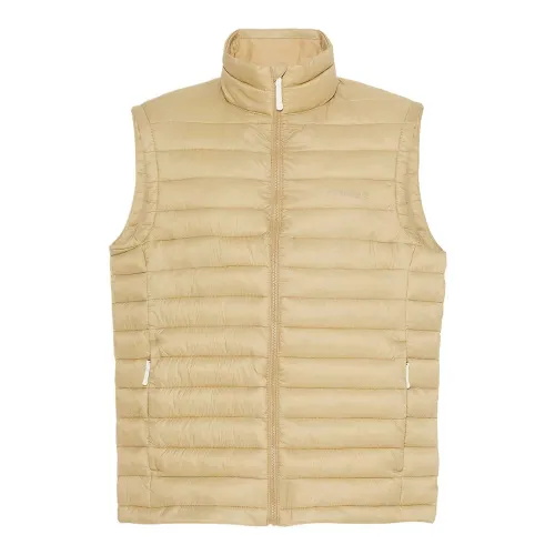 Timberland Vests Men's Beige Apricot Stand Collar Moderate Other