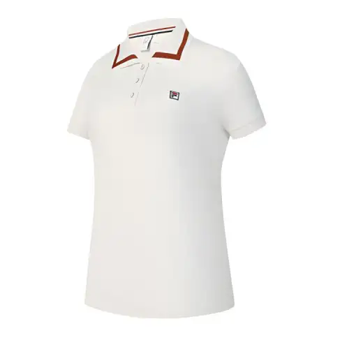FILA Tennis Polo Shirts Women's Heron White Polo Collar Moderate Other