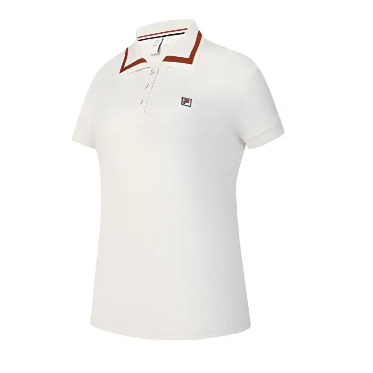 FILA Tennis Polo Shirts Women's Heron White Polo Collar Moderate Other