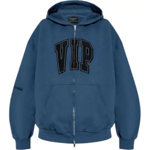 Balenciaga Vip Patch Zipped Hoodie