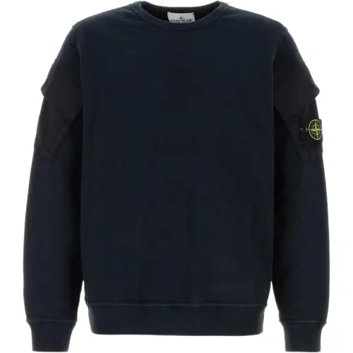 STONE ISLAND Logo Patch Crewneck Sweatshirt