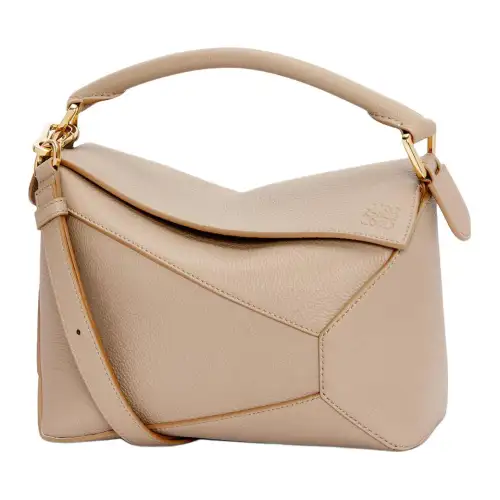 LOEWE Soft Grain Cow Leather Shoulder Bag, Crossbody Bag, Handbag Small Women's Sand