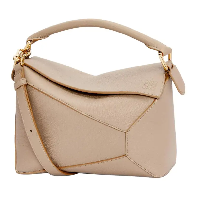 LOEWE Soft Grain Cow Leather Shoulder Bag, Crossbody Bag, Handbag Small Women's Sand