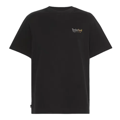 Timberland T Shirts Men's Black Crew Neck Moderate