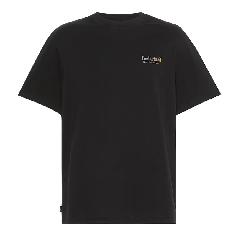 Timberland T Shirts Men's Black Crew Neck Moderate