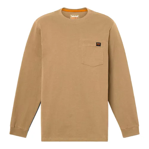 Timberland PRO T Shirts Men's Brown Crew Neck Moderate Straight Fit