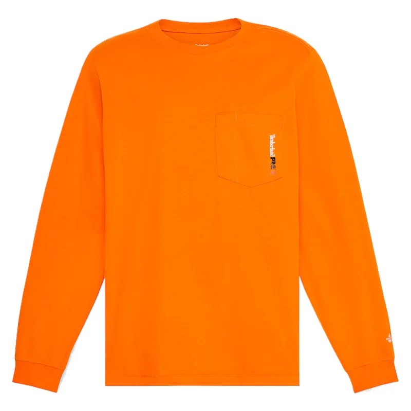 Timberland PRO T Shirts Men's Orange Crew Neck Moderate