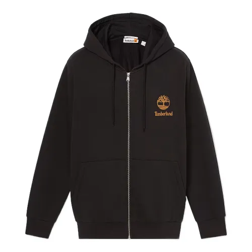 Timberland Sweatshirts Unisex Black Hooded Moderate