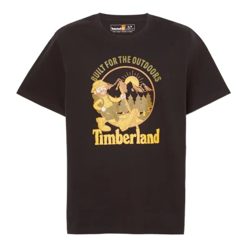 Timberland T Shirts Unisex Brown Crew Neck Moderate