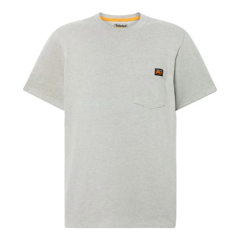 Timberland PRO T Shirts Men's Gray Crew Neck Moderate Straight Fit