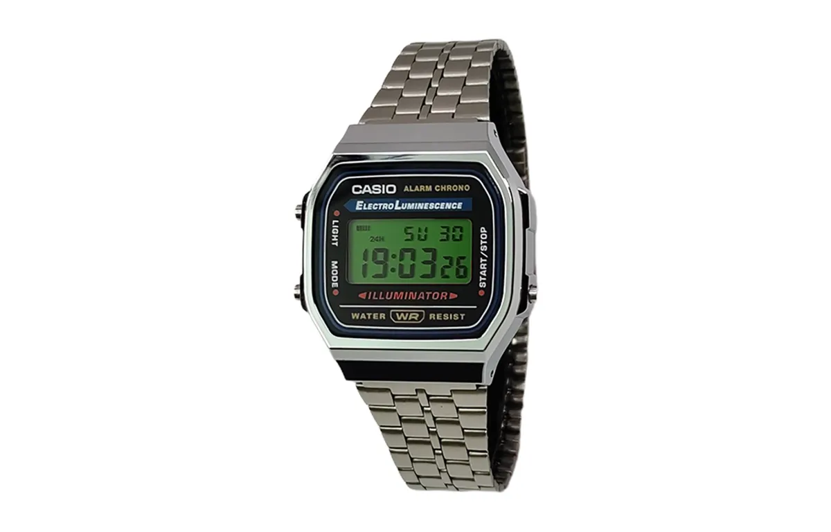 CASIO Custom Collection Quartz Movement Stainless Steel Strap Watch Men's Watches Black Dial