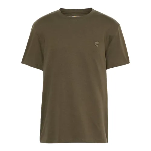 Timberland Logo Embroidered T Shirt