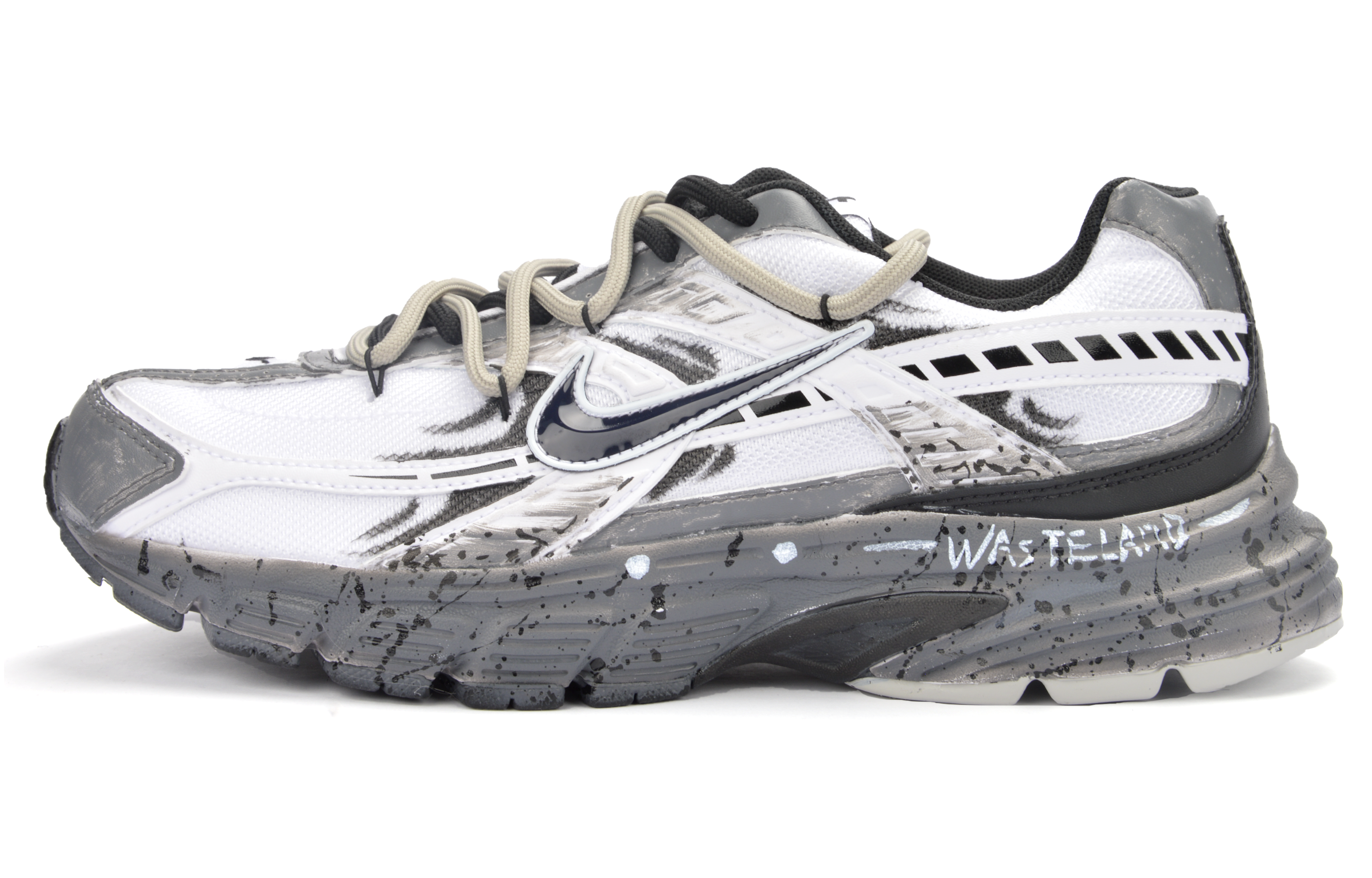 Nike Initiator Cushioning Abrasion Resistant Breathable Low top Running Shoes Unisex White Gray